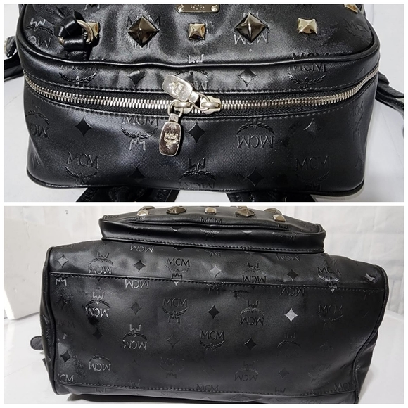 MCM Honshu Tantris Studded Backpack Black - Picture 13 of 16